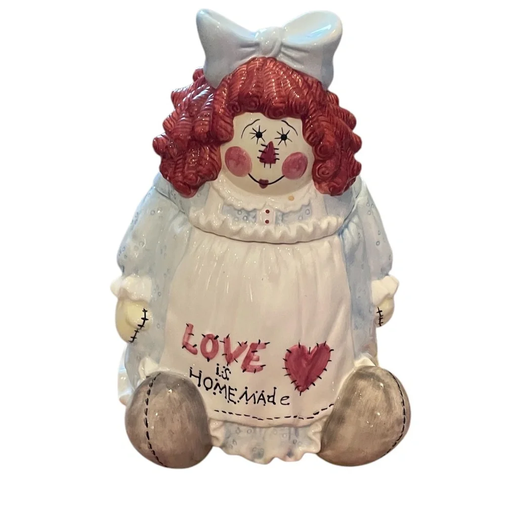 Vintage Raggedy Girl Cookie Jar - Love is Home Made‎